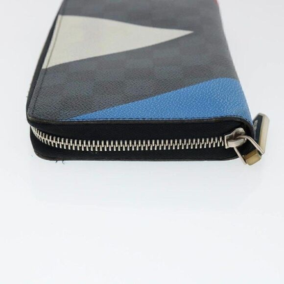 LOUIS VUITTON Damier Cobalt AmericasCup Zippy Organizer Long Wallet - Picture 5 of 12